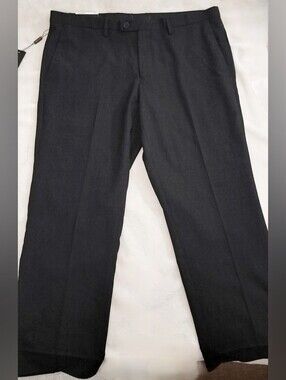 Eddie Domani Men's Tailored Fit Black Dress Pants NWT, Size 34/30